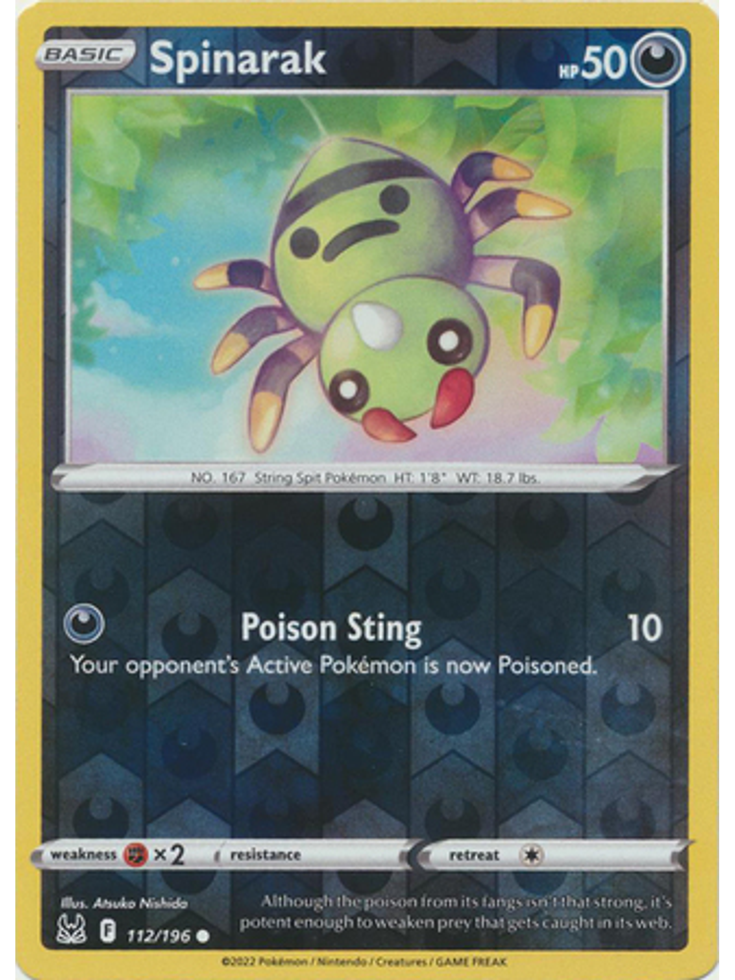 Spinarak - 112/196 - Common Reverse Holo 1