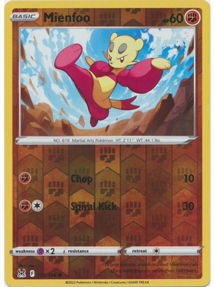 Mienfoo - 103/196 - Common Reverse Holo 1