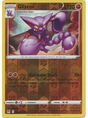 Gliscor - 096/196 - Rare Reverse Holo