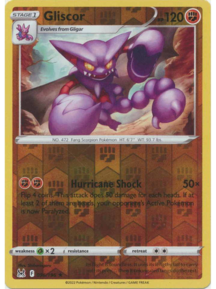 Gliscor - 096/196 - Rare Reverse Holo 1