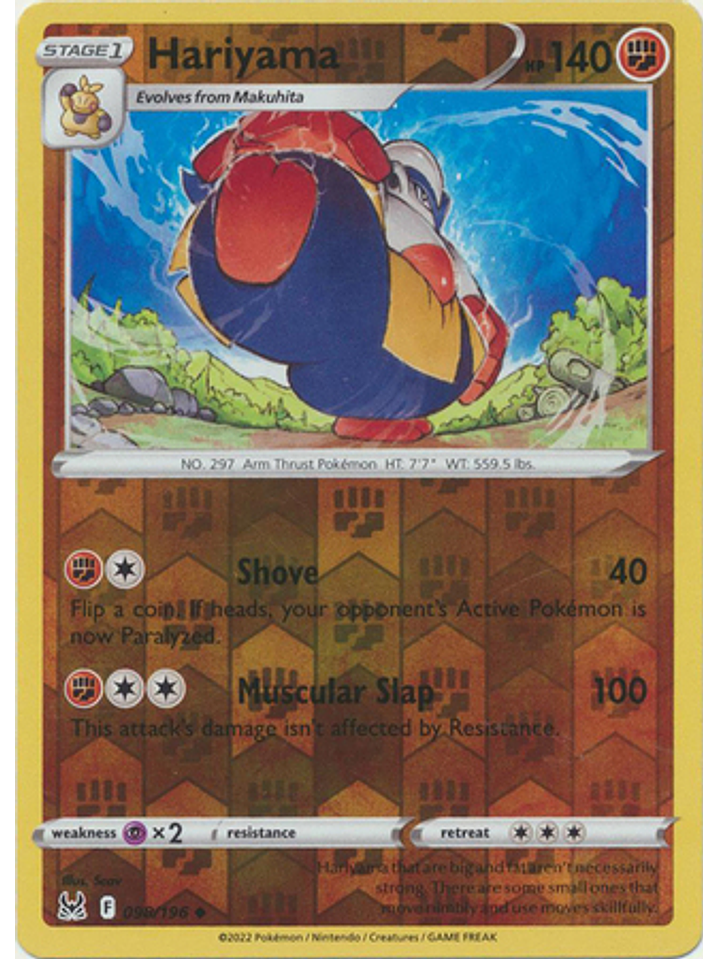 Hariyama - 098/196 - Uncommon Reverse Holo 1
