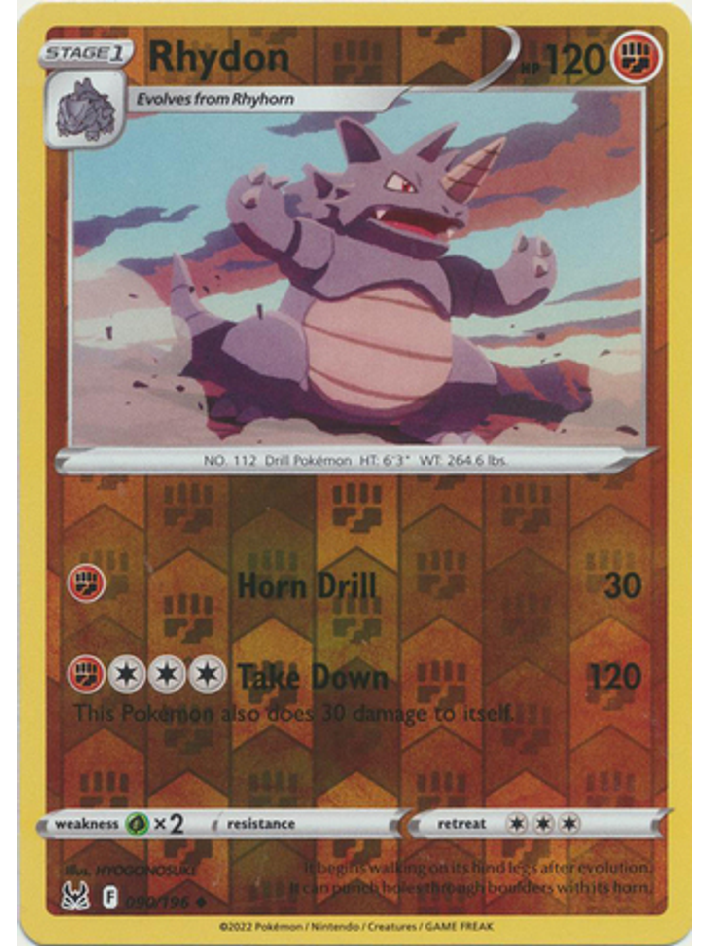 Rhydon - 090/196 - Uncommon Reverse Holo 1