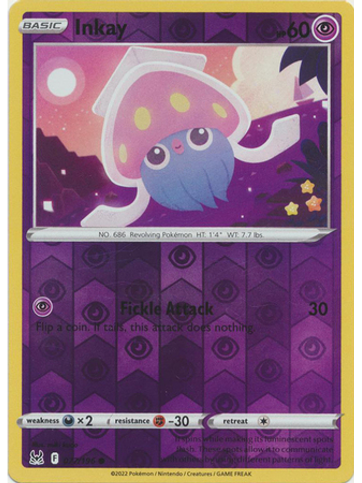 Inkay - 077/196 - Common Reverse Holo 1