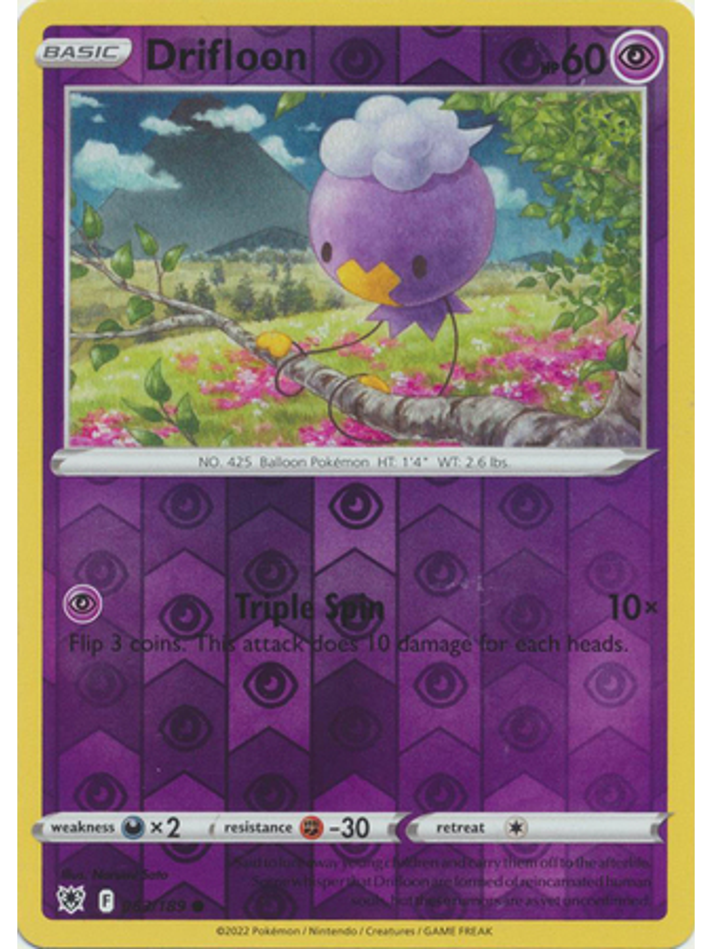 Drifloon - 063/189 - Common Reverse Holo 1