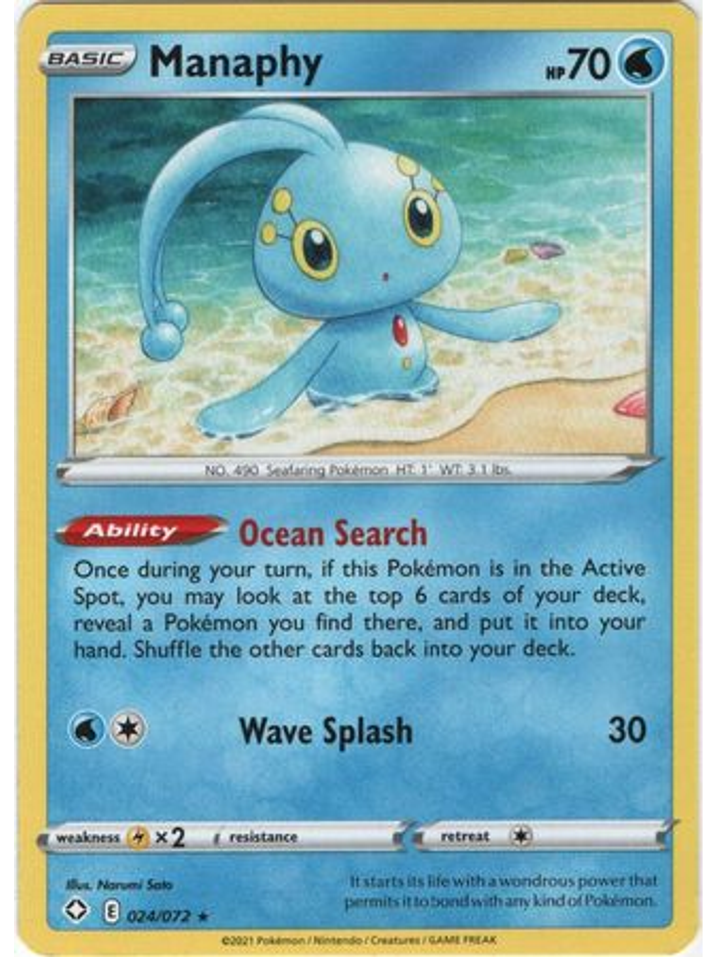 Manaphy - 024/072 - Rare 1
