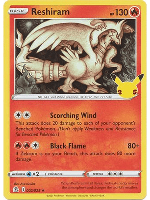 Reshiram - 2/25 - Holo Rare