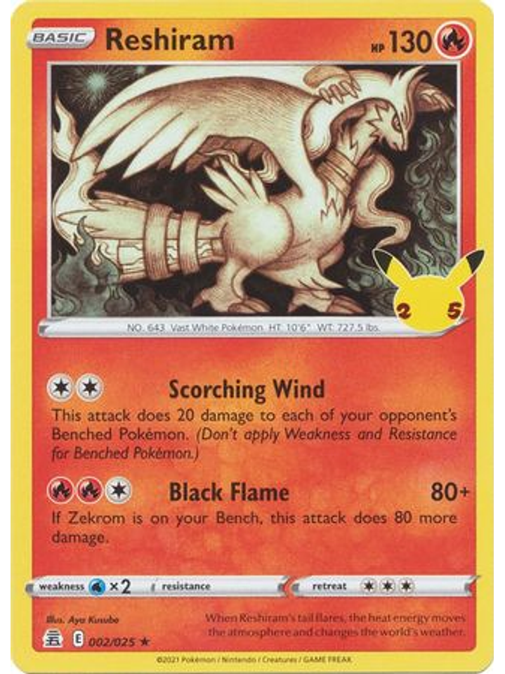 Reshiram - 2/25 - Holo Rare 1
