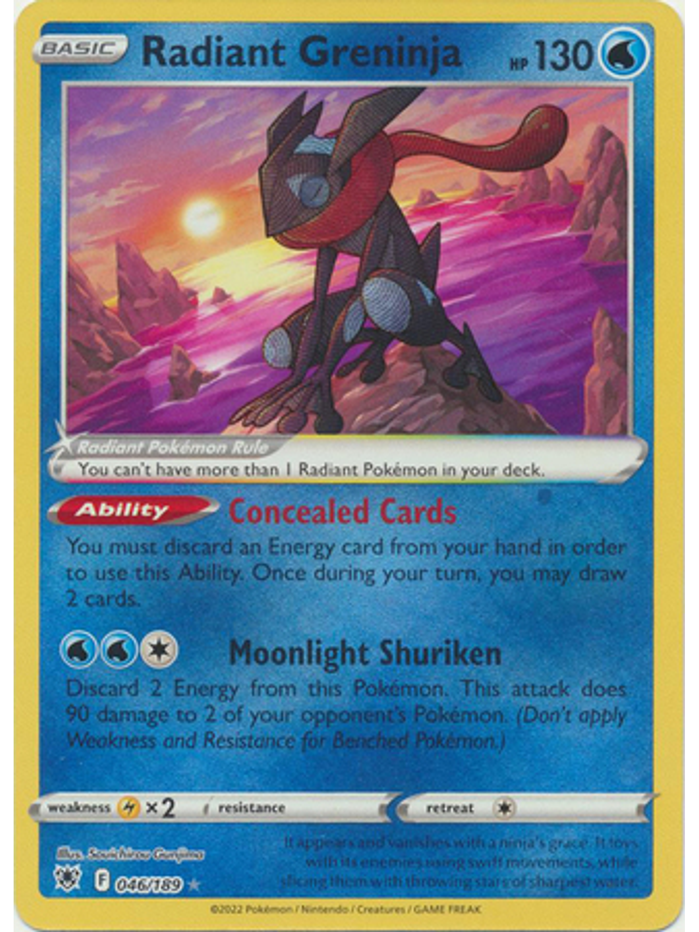 Radiant Greninja - 046/189 - Radiant Rare 1