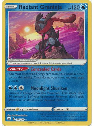 Radiant Greninja - 046/189 - Radiant Rare