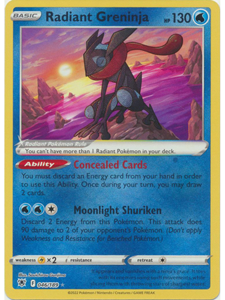 Radiant Greninja - 046/189 - Radiant Rare 1