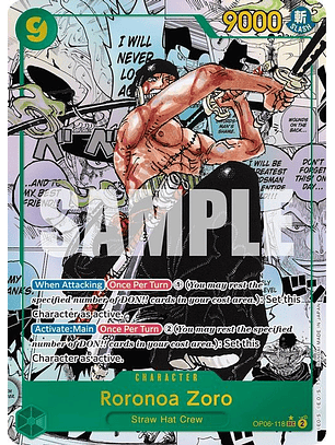 OP06-118 (Alternative Art) Roronoa Zoro (Manga)