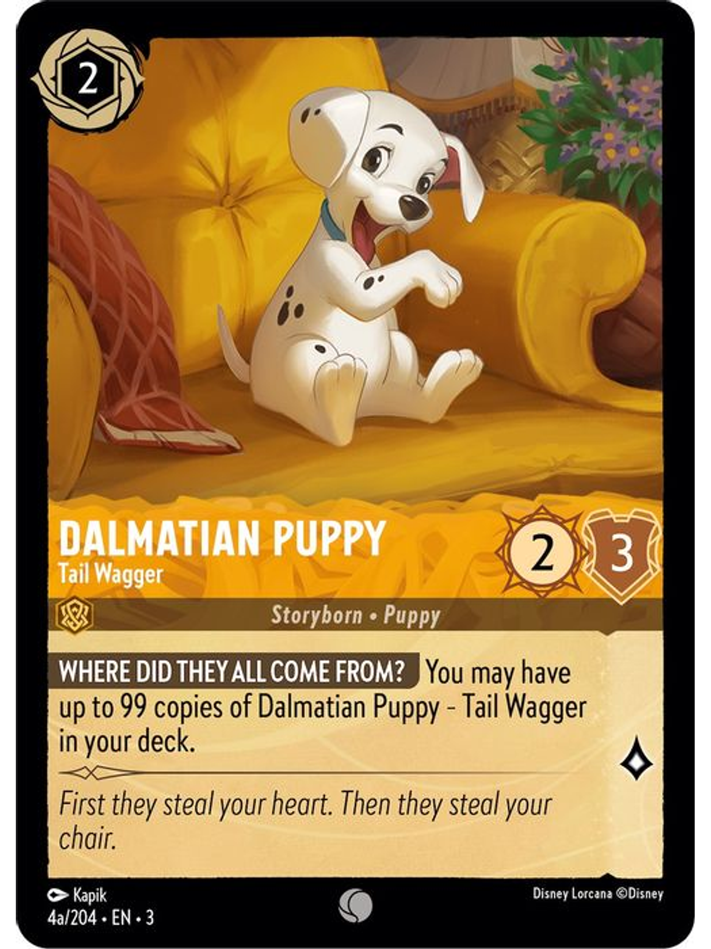 Dalmatian Puppy - Tail Wagger (4a/204)  - 004/204 - Common 1