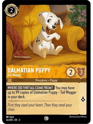Dalmatian Puppy - Tail Wagger (4a/204)  - 004/204 - Common