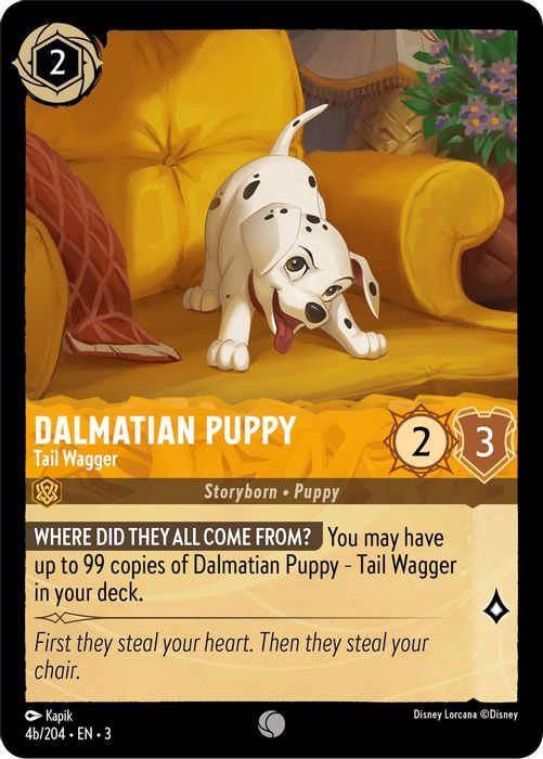 Dalmatian Puppy - Tail Wagger (4b/204)  - 004/204 - Common