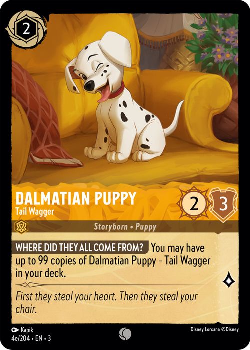 Dalmatian Puppy - Tail Wagger (4e/204)  - 004/204 - Common