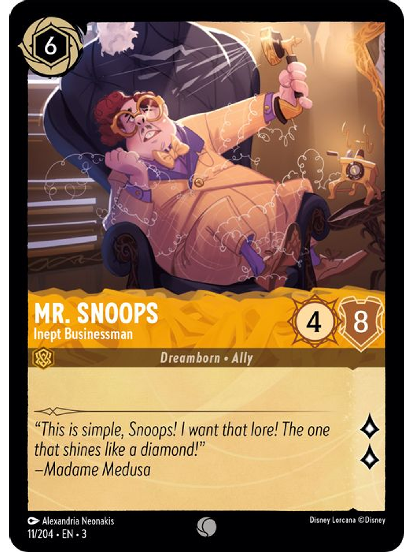 Mr. Snoops - Inept Businessman  - 011/204 - Common 1