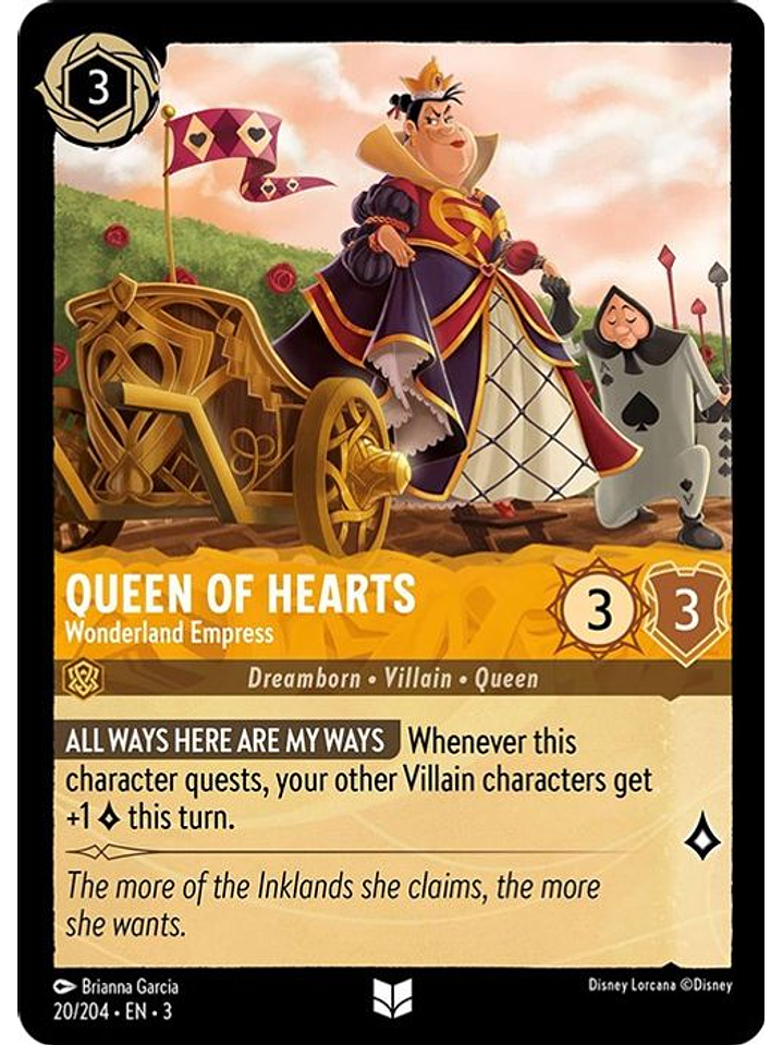 Queen of Hearts - Wonderland Empress  - 020/204 - Uncommon 1
