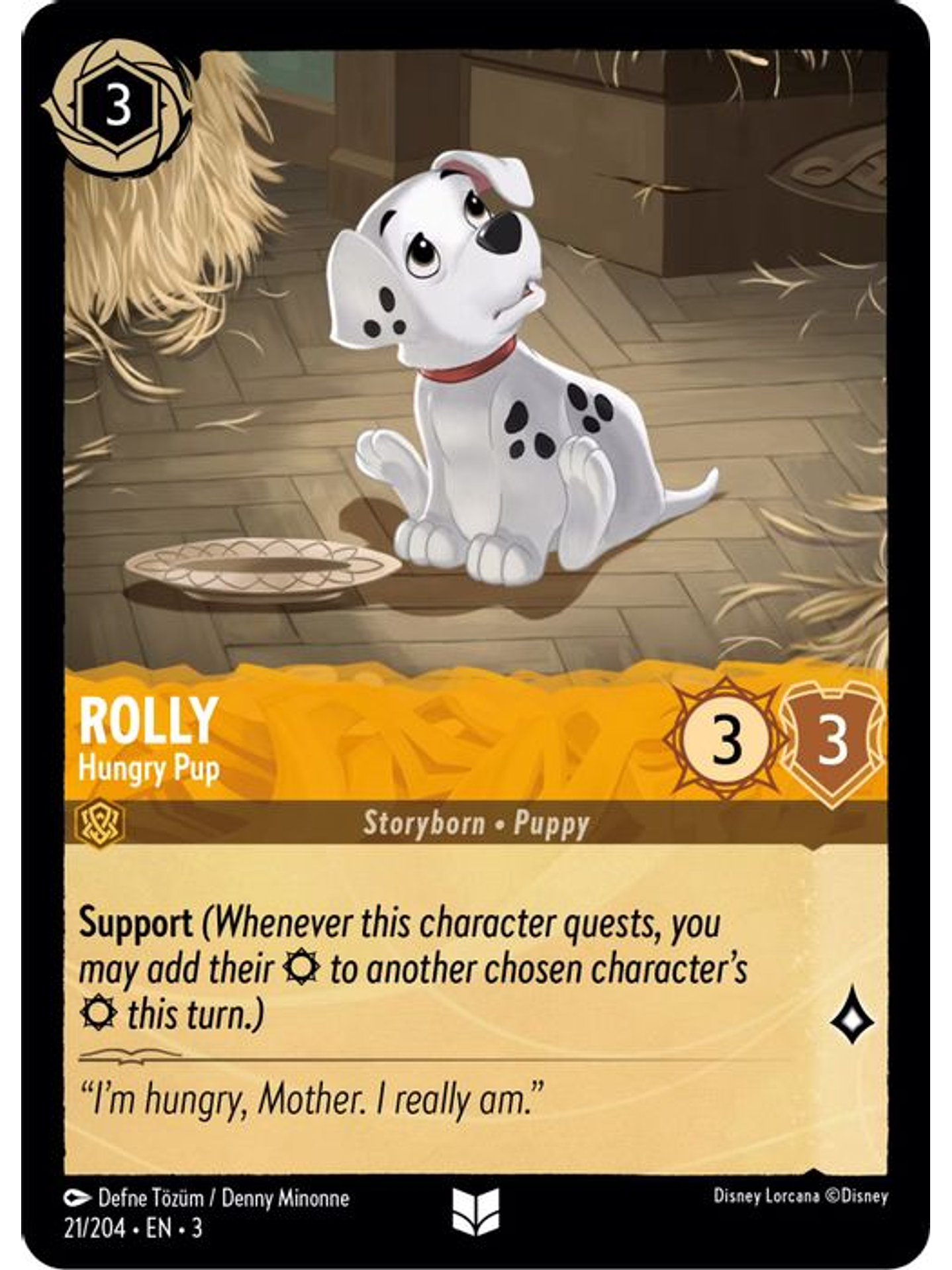 Rolly - Hungry Pup  - 021/204 - Uncommon 1