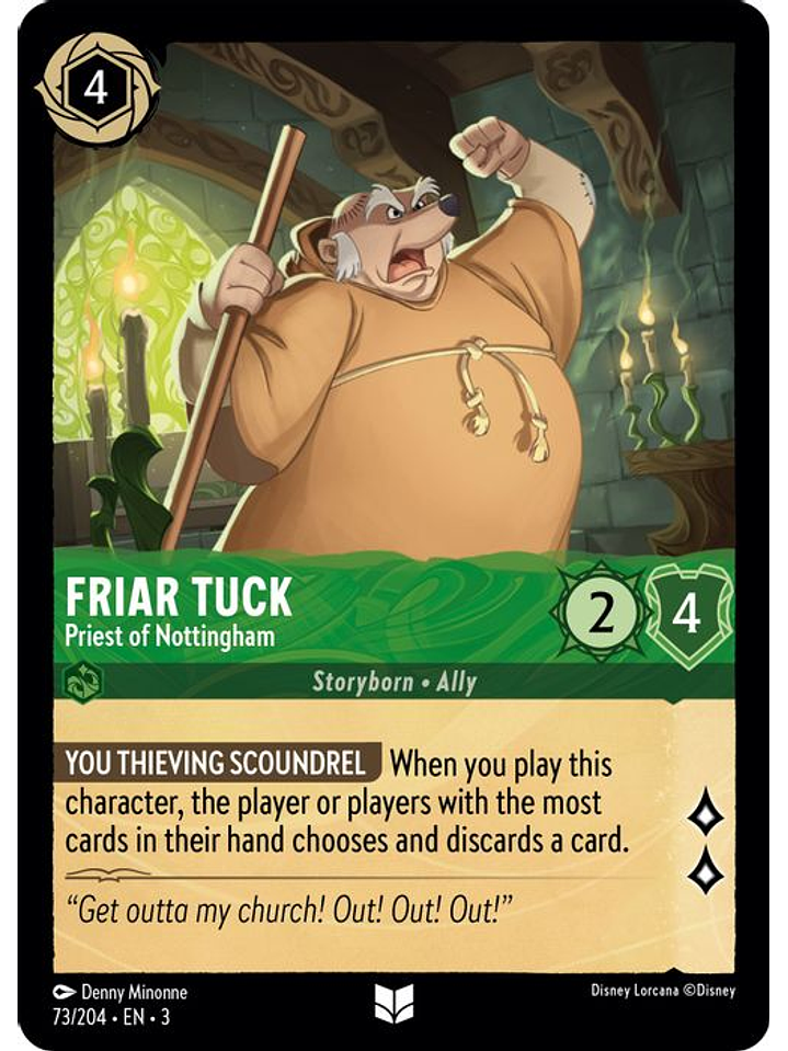 Friar Tuck - Priest of Nottingham  - 073/204 - Uncommon 1