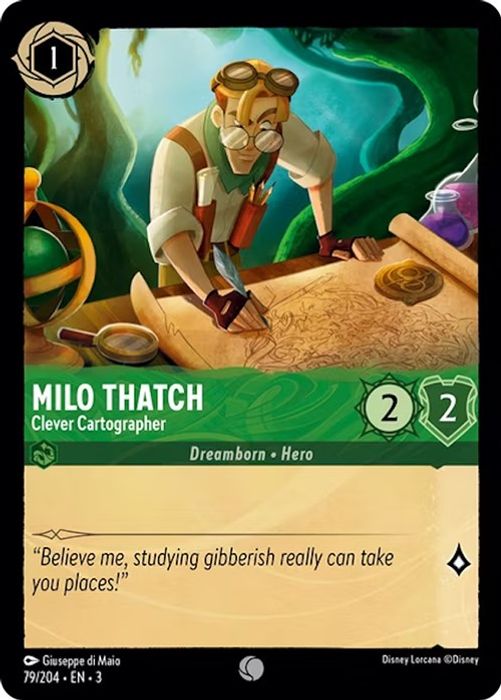 Milo Thatch - Clever Cartographer  - 079/204 - Common