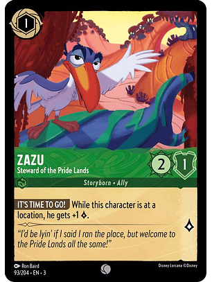 Zazu - Steward of the Pride Lands  - 093/204 - Common