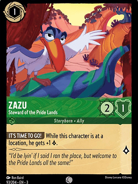 Zazu - Steward of the Pride Lands  - 093/204 - Common