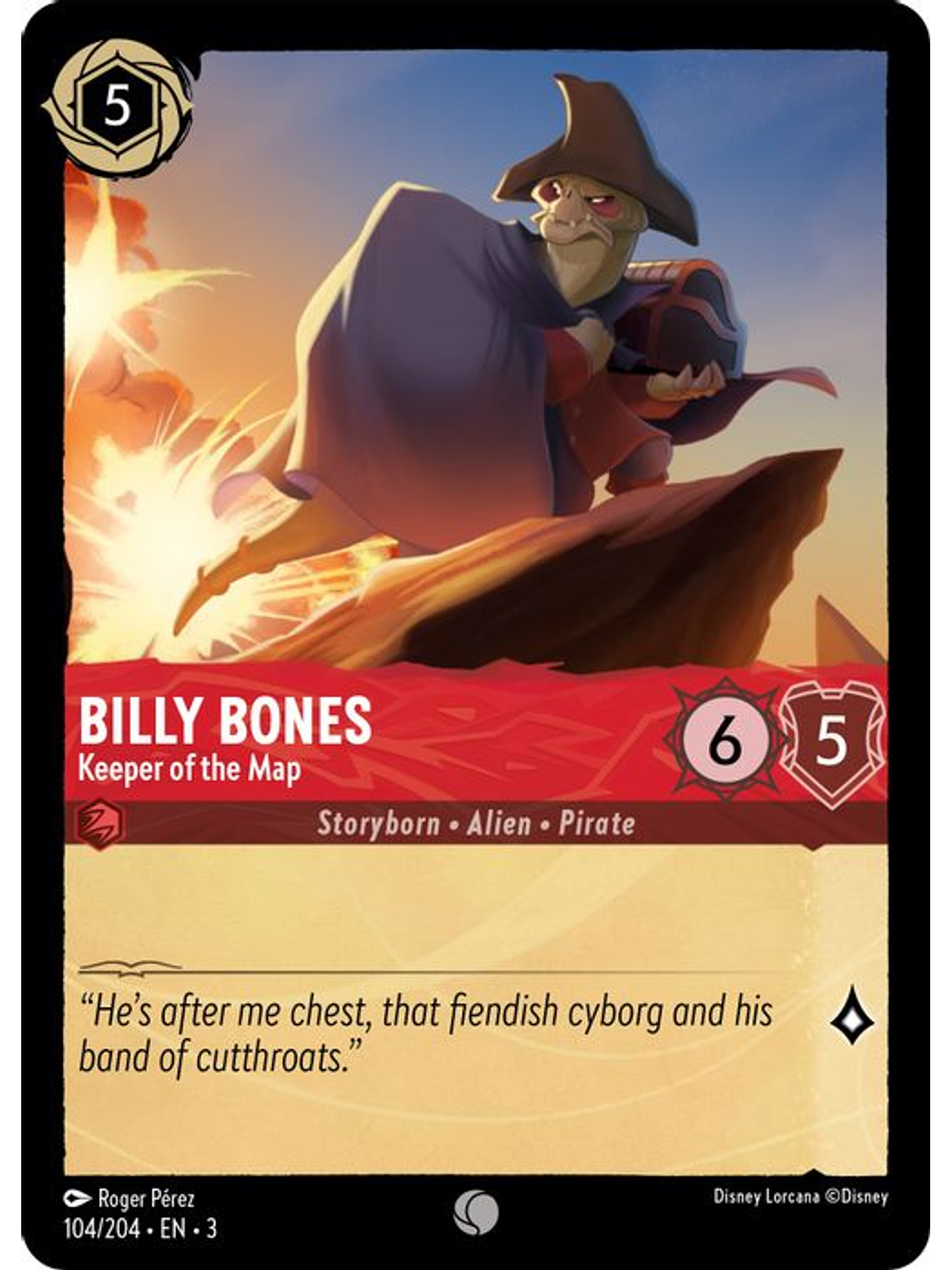 Billy Bones - Keeper of the Map  - 104/204 - Common 1