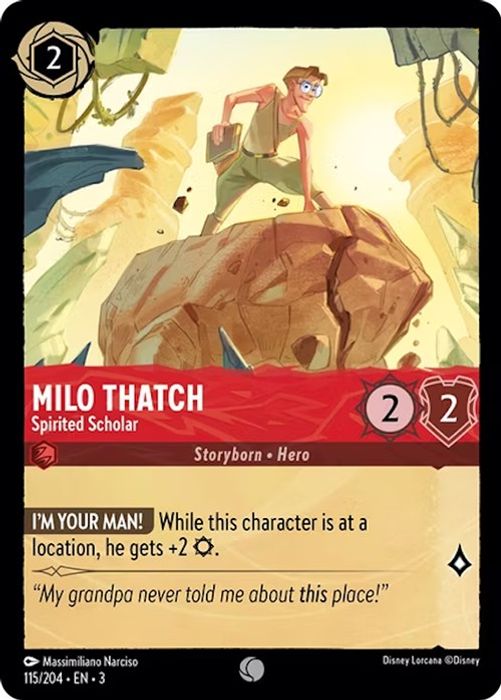 Milo Thatch - Spirited Scholar  - 115/204 - Common