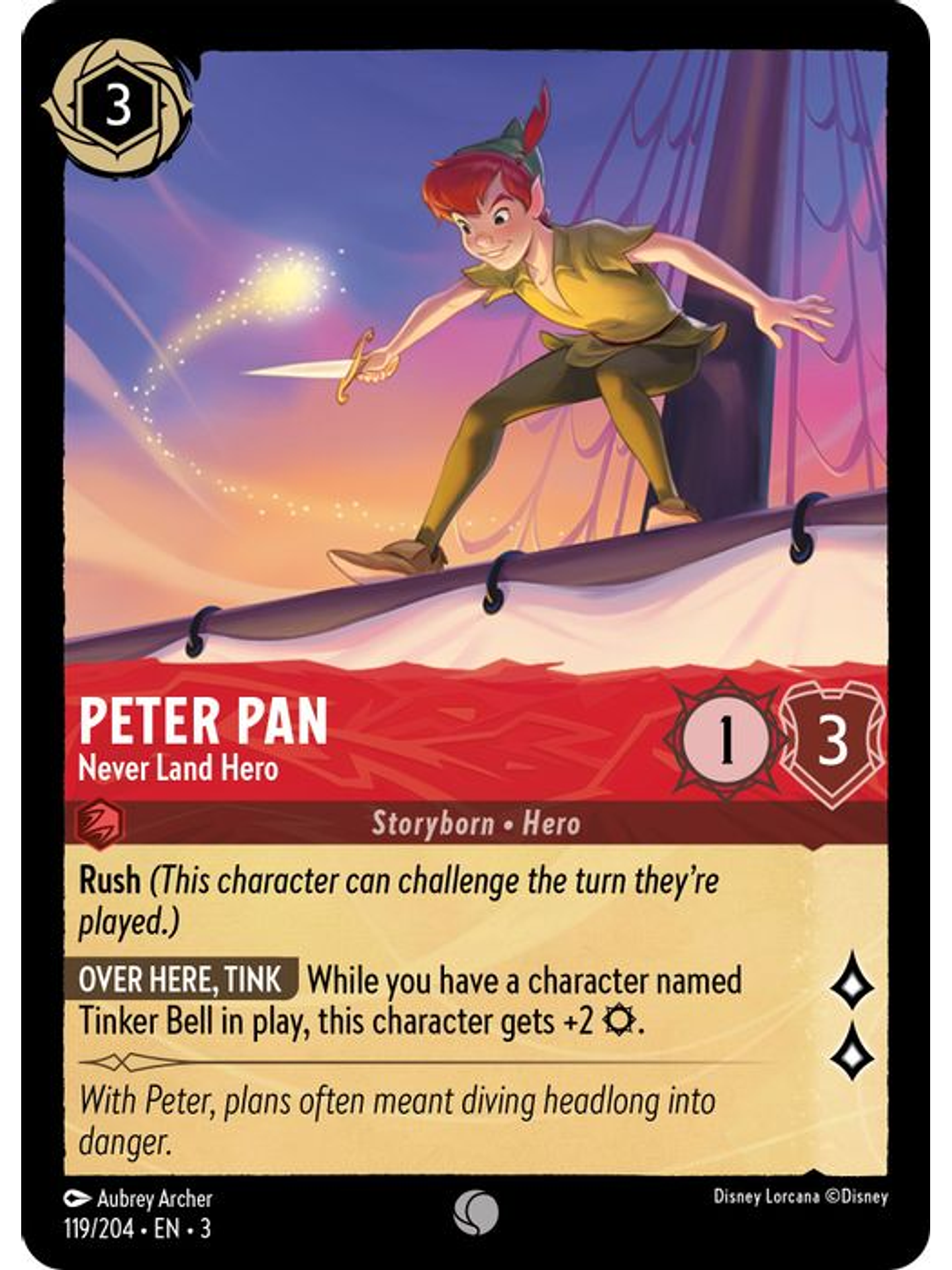 Peter Pan - Never Land Hero  - 119/204 - Common 1