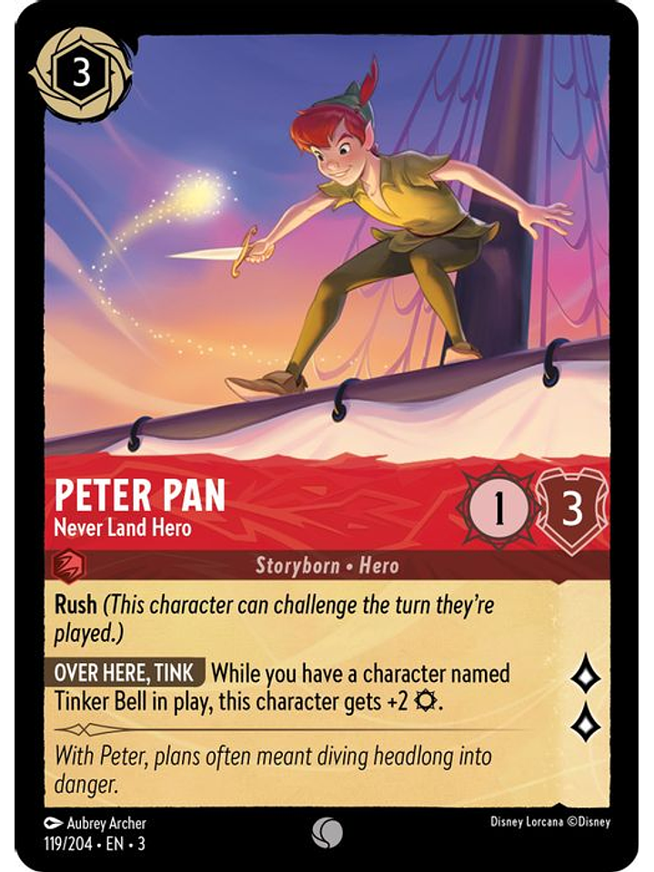 Peter Pan - Never Land Hero  - 119/204 - Common 1