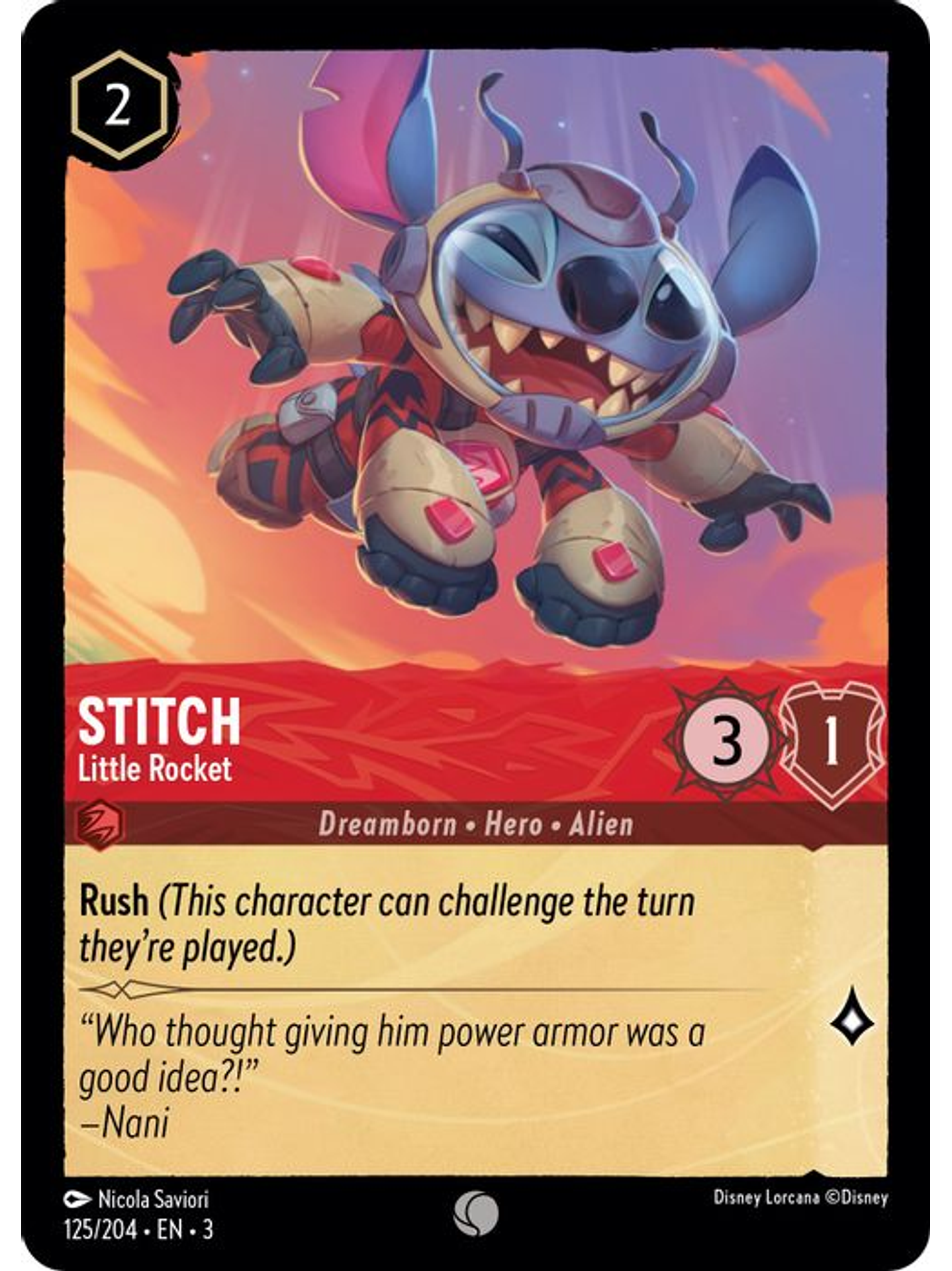 Stitch - Little Rocket  - 125/204 - Common 1