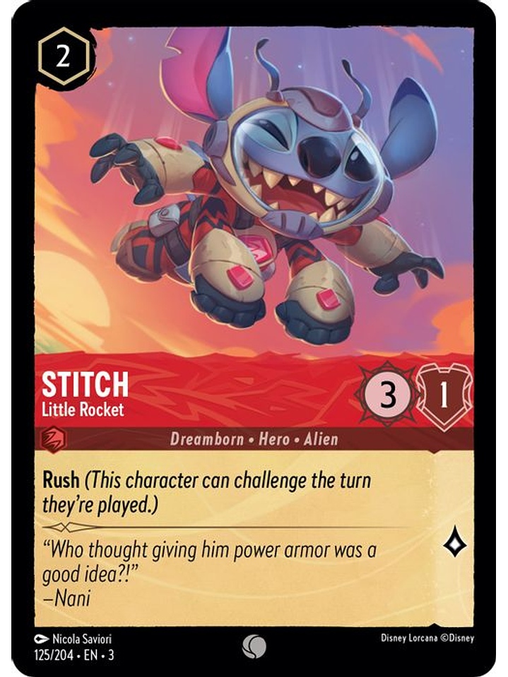 Stitch - Little Rocket  - 125/204 - Common 1