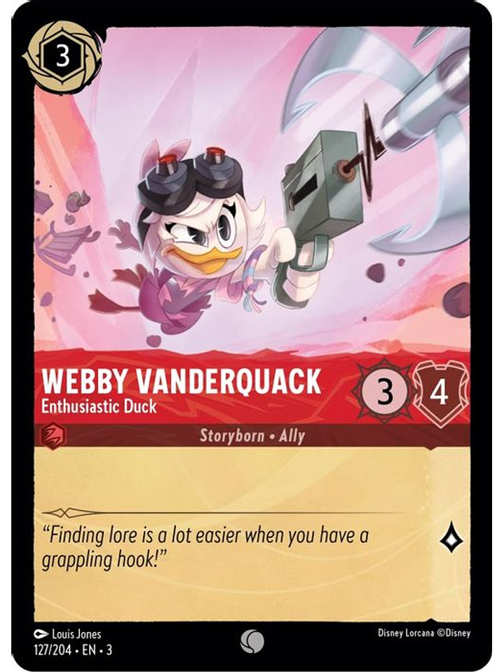 Webby Vanderquack - Enthusiastic Duck  - 127/204 - Common 1