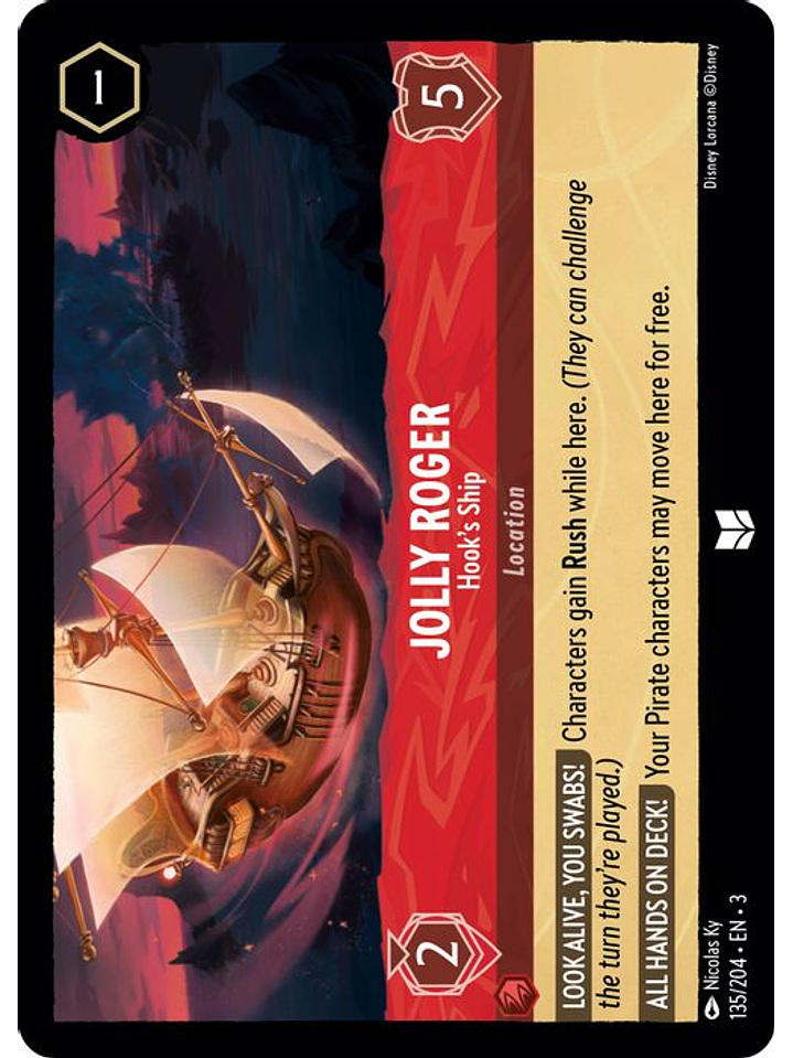 Jolly Roger - Hook's Ship  - 135/204 - Uncommon 1