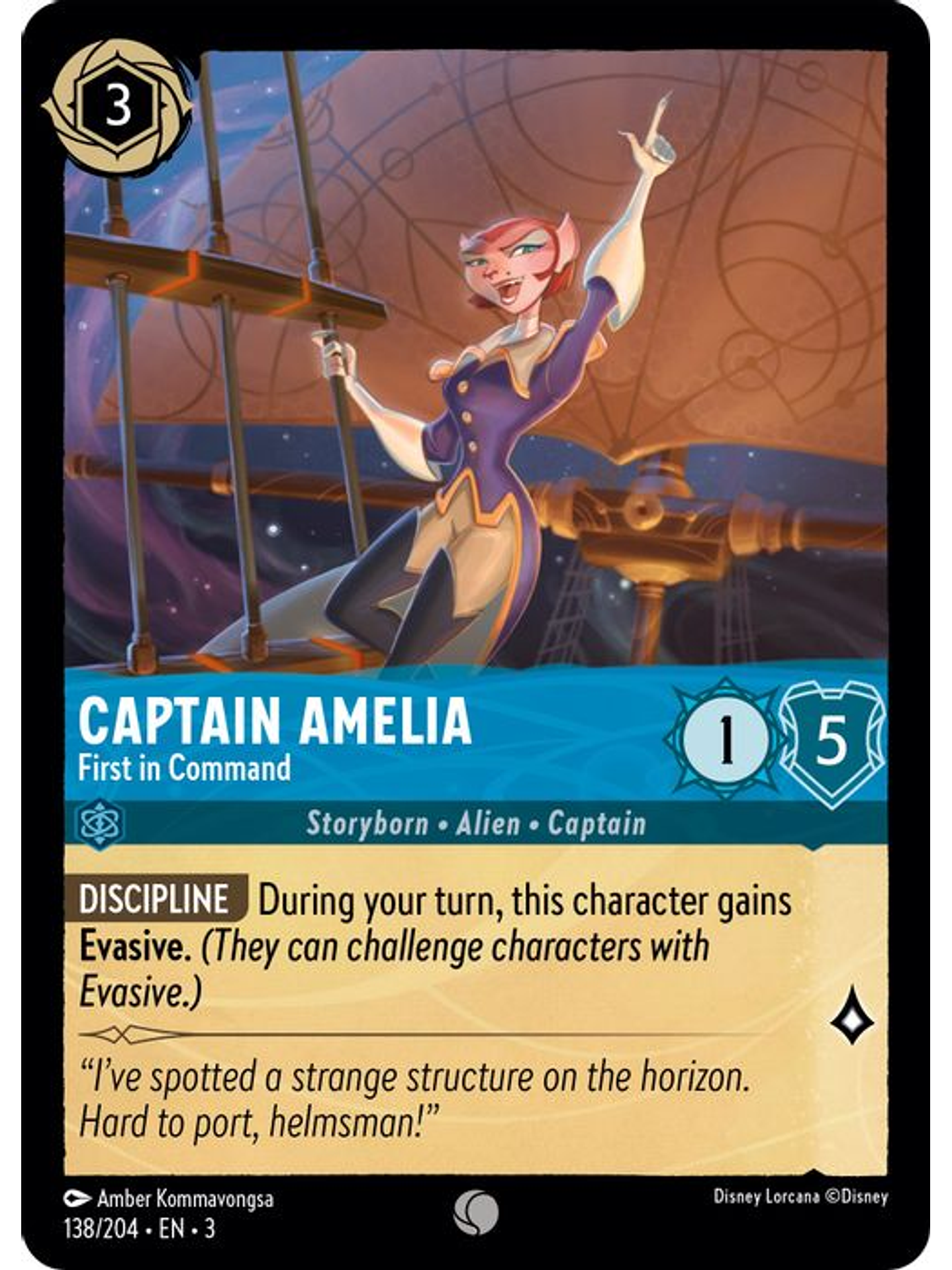 Captain Amelia - First in Command  - 138/204 - Common 1