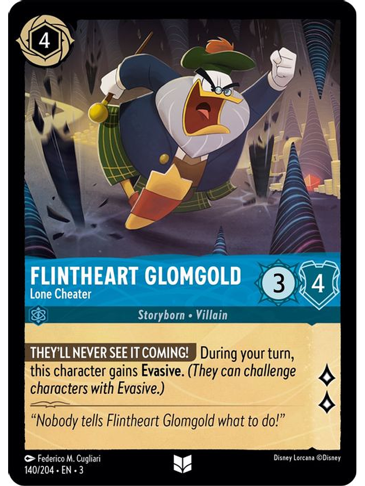Flintheart Glomgold - Lone Cheater  - 140/204 - Uncommon 1