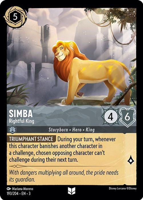Simba - Rightful King  - 193/204 - Uncommon