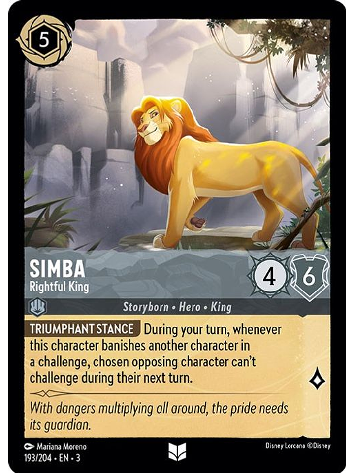 Simba - Rightful King  - 193/204 - Uncommon 1