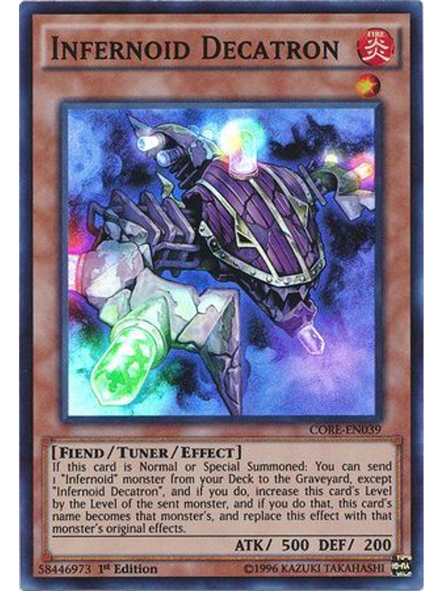 Infernoid Decatron - CORE-EN039 - Super Rare 1st Edition 1