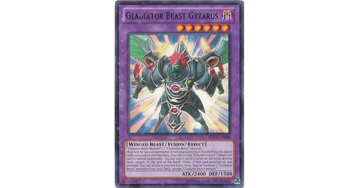 Yu-Gi-Oh! Gladiator Beast Gyzarus Gold Rare – Karte Aus Premium Gold: Return Of The Bling