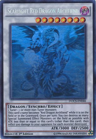 Scarlight Red Dragon Archfiend - DOCS-EN046 - Ghost Rare 1st Edition