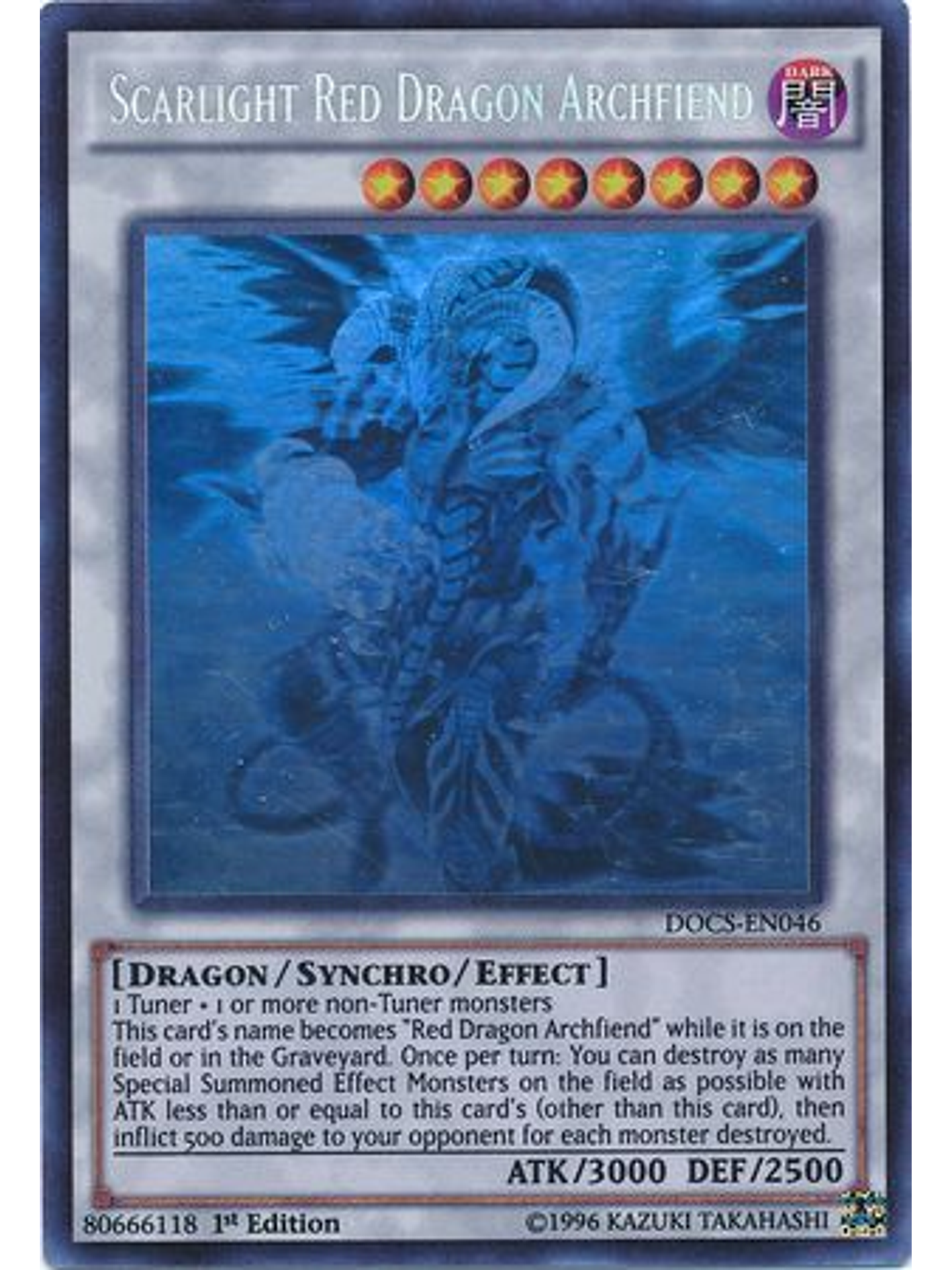 Scarlight Red Dragon Archfiend - DOCS-EN046 - Ghost Rare 1st Edition 1