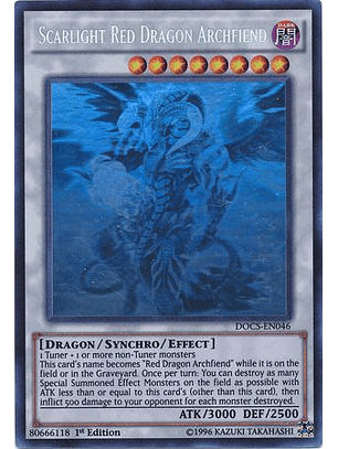 Scarlight Red Dragon Archfiend - DOCS-EN046 - Ghost Rare 1st Edition