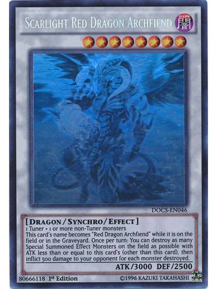 Scarlight Red Dragon Archfiend - DOCS-EN046 - Ghost Rare 1st Edition 1