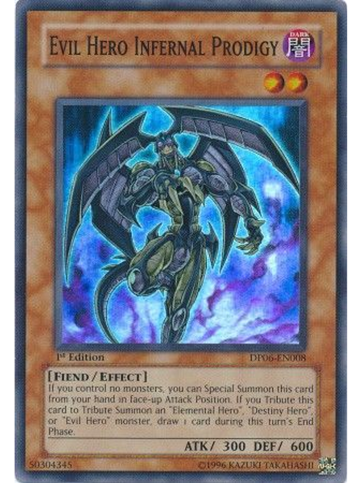 Evil Hero Infernal Prodigy - DP06-EN008 - Super Rare 1st Edition 1