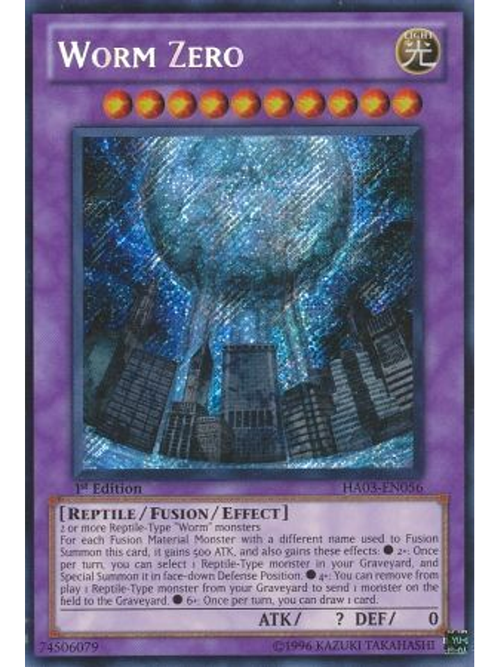 Worm Zero - HA03-EN056 - Secret Rare 1st Edition 1
