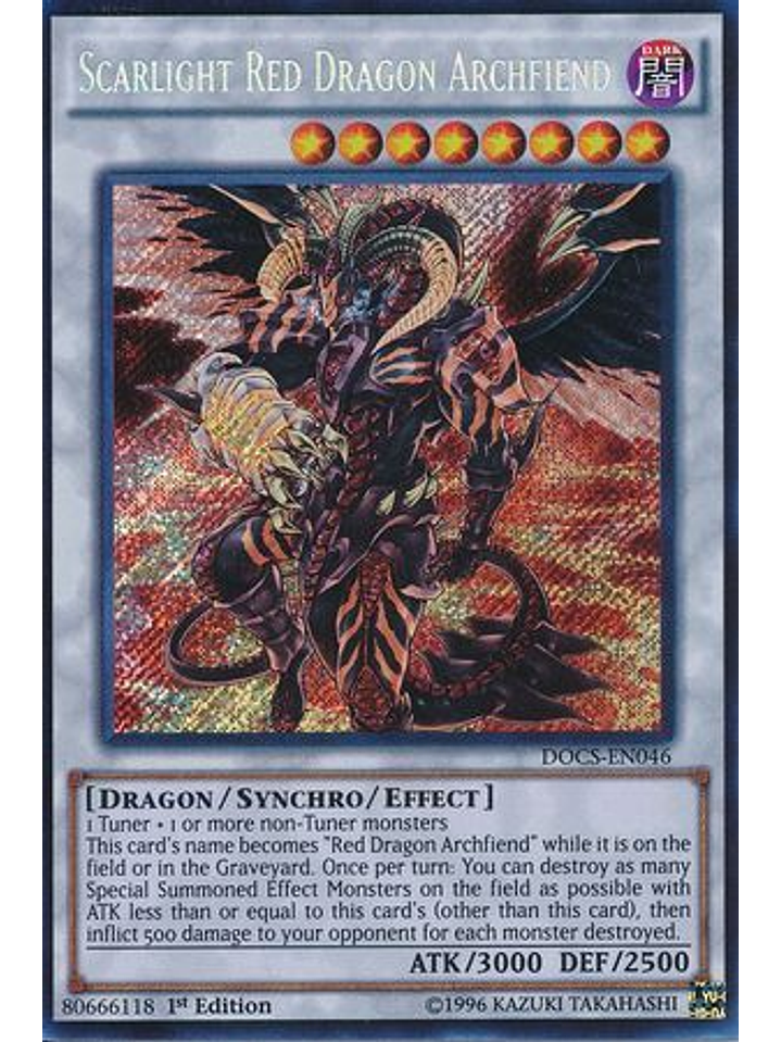 Scarlight Red Dragon Archfiend - DOCS-EN046 - Secret Rare 1st Edition 1