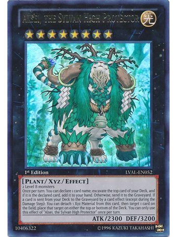 Alsei, the Sylvan High Protector - LVAL-EN052 - Ultra Rare 1st Edition 1