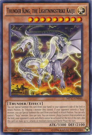 Thunder King, the Lightningstrike Kaiju - MP17-EN046 - Rare 1st Edition