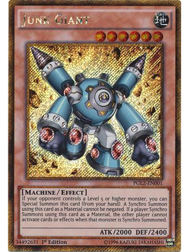 Junk Giant - PGL2-EN001 - Gold Secret Rare 1st Edition 1